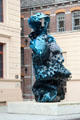 Modern sculpture selected as one of the rotating temporary exhibits in front of the Museum De Fundatie. Zwolle, Netherlands.