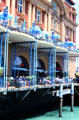 Ferry building quay now restaurant seating area. Auckland, New Zealand.