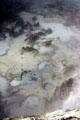 Looking into the steaming earth at the Craters of the Moon in Taupo. New Zealand.
