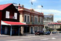 Fish & chips shop in frontier buildings opposite Parliament. Wellington, New Zealand.