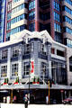 New highrise incorporates Victorian fronts on Lambton Quay. Wellington, New Zealand.