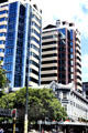 Highrises on Lambton Quay. Wellington, New Zealand.