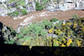 Looking down on the flowing water from the Taieri Gorge Rail Road. New Zealand.