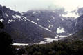 Mountain scene on drive to Milford Sound. New Zealand.