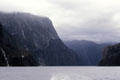 Cliffs surrounding Milford Sound. New Zealand.