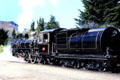 Steam locomotive & tender of excursion train in Kingston. New Zealand.