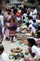 Vendors and shoppers in the marketplace, Port Moresby. Papua New Guinea.