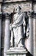 Pias IX in front of St Peter's Church facade, Vatican. Vatican City.
