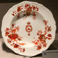 Regimental soup plate at Royal Scots Museum. Edinburgh, Scotland.