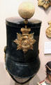 Grenadier Co. Albert shako hat supposedly designed by Prince Albert & considered ugly at Royal Scots Museum. Edinburgh, Scotland.