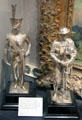 Silver-plated statuettes of regimental solders dressed for 1818 & 1918 at Royal Scots Museum. Edinburgh, Scotland.