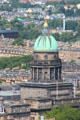 Dome of National Records of Scotland building surrounded by Georgian buildings. Edinburgh, Scotland
