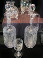 Glass vessels from Royal Wedding Service at Museum of Edinburgh. Edinburgh, Scotland.