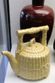 Stoneware teapot in shape of bundle of twigs by Charles Belfield & Co. of Prestonpans, Scotland at Museum of Edinburgh. Edinburgh, Scotland.