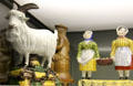 Earthenware goat by Robert Heron & Son for Fife Pottery of Gallatown at Museum of Edinburgh. Edinburgh, Scotland.