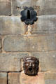 Well head details in front of John Knox House. Edinburgh, Scotland.