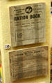 Ration books for children at Museum of Childhood. Edinburgh, Scotland.