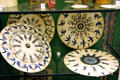 British Phenakistiscope disks with which moving figures are viewed by looking through slots at series of images reflected in a mirror at Museum of Childhood. Edinburgh, Scotland.