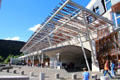 Entrance of Scottish Parliament. Edinburgh, Scotland.