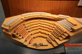 Model of Parliamentary chamber at Scottish Parliament. Edinburgh, Scotland.