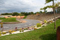 Amphitheater forecourt at Our Dynamic Earth. Edinburgh, Scotland.