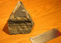 Lewisian Gneiss oldest rock in Scotland at Our Dynamic Earth. Edinburgh, Scotland.