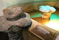 Model of Stromatolite, oldest surviving life form on earth, at Our Dynamic Earth. Edinburgh, Scotland.