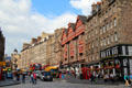 Looking up Lawnmarket section of Royal Mile from Bank Street. Edinburgh, Scotland