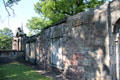 Flodden Wall remnants of defensive wall at Greyfriars Kirk. Edinburgh, Scotland.
