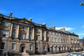 Georgian row houses by Robert Adam on Charlotte Square in New Town. Edinburgh, Scotland.
