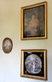 Georgian paintings in parlour at Georgian House museum. Edinburgh, Scotland.