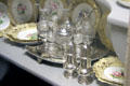 Cruet set & casters in pantry at Georgian House museum. Edinburgh, Scotland.