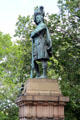 Black Watch War Memorial by William Birnie Rhind in Princes Street Gardens. Edinburgh, Scotland.