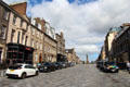 Castle Street in New Town with Thomas Chalmers statue. Edinburgh, Scotland.