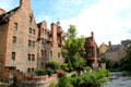 Well Court over Water of Leith in Dean Village. Edinburgh, Scotland.