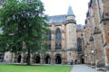Courtyard of Gilbert Scott Building at University of Glasgow. Glasgow, Scotland.