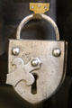 Padlock once used to lock the entrance door of Stirling Castle in Regimental Museum. Stirling, Scotland.