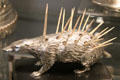 Silver tooth pick holder in form of mongoose at Stirling Castle Regimental Museum. Stirling, Scotland.