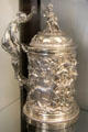 Silver wine cooler presented to Dumbartonshire Rifle Volunteers at Stirling Castle Regimental Museum. Stirling, Scotland.