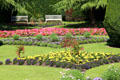 Gardens at Dirleton Castle. Dirleton, Scotland.