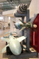 Matra 2" rocket launcher , Paveway II laser guided bomb , & Ruhrstahl 'Fritz X' guided bomb at National Museum of Flight. East Fortune, Scotland.