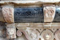 Carved stone shrine in Seton Collegiate Church. Seton, Scotland.