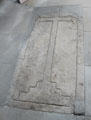Slab with cross on floor at Seton Collegiate Church. Seton, Scotland.