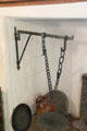 Wrought iron bannock bread girdle made by Culross hammermen under royal monopoly at The Study. Culross, Scotland.