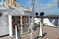 Signal flag cabinet on Royal Yacht Britannia. Edinburgh, Scotland.