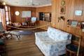 Sun lounge sitting area on Royal Yacht Britannia. Edinburgh, Scotland.