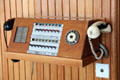 Sun lounge telephone system on Royal Yacht Britannia. Edinburgh, Scotland.