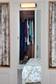 Royal bedroom closet on Royal Yacht Britannia. Edinburgh, Scotland.