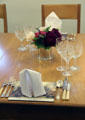 Officer's mess table setting on Royal Yacht Britannia. Edinburgh, Scotland.