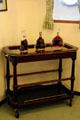 Drinks cart in officer's mess on Royal Yacht Britannia. Edinburgh, Scotland.